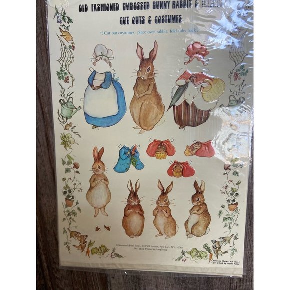 Beatrix Potter Old Fashioned Peter Rabbit Friends Cut Outs Costumes Paper Dolls - Picture 2 of 2